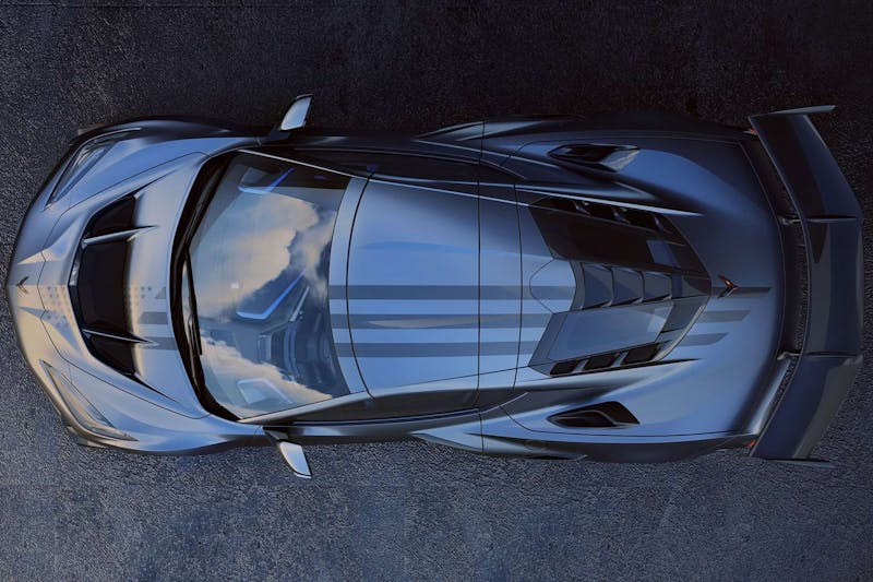 one-of-one corvette zr1x top view