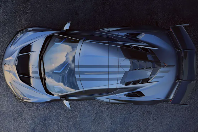 one-of-one corvette zr1x top view