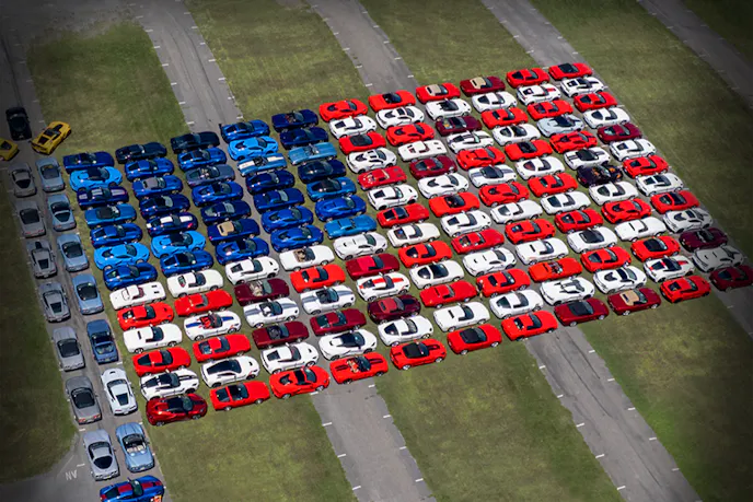 Corvette American Flag